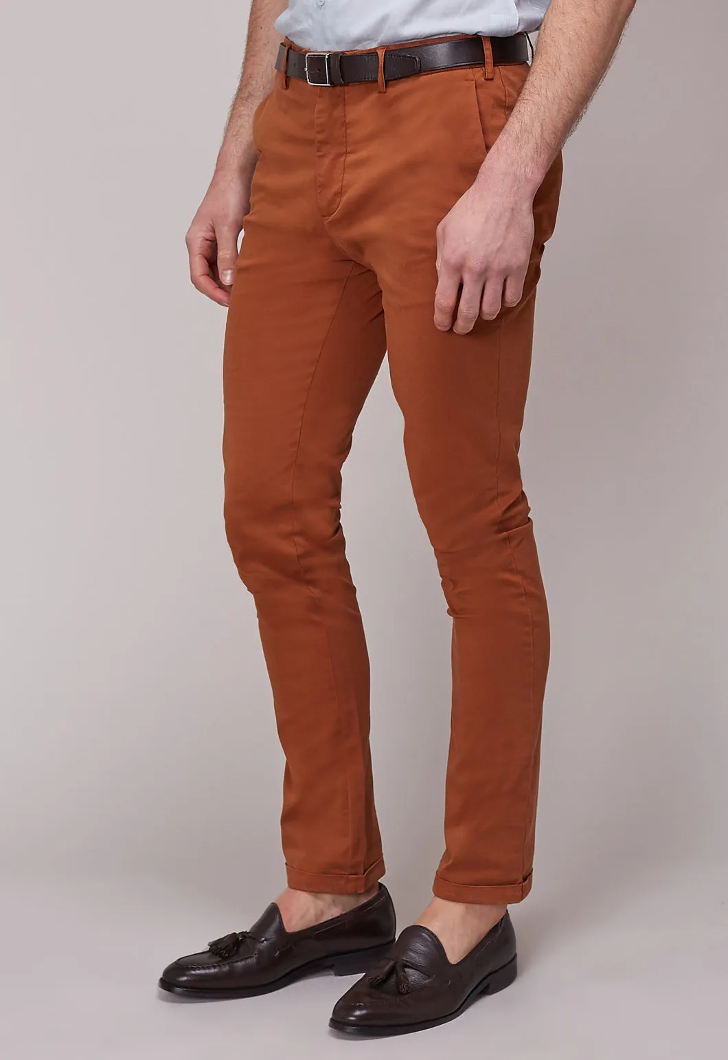 Rust Skinny Les Chino