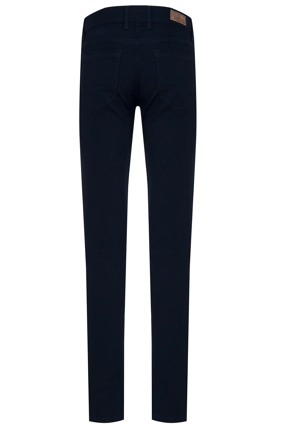 Slim Fit Cotton 5 Pocket Low Waist Navy Casual Pants