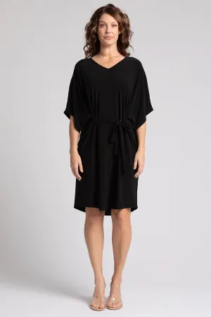 Slouchy V-Neck Dress With Tie