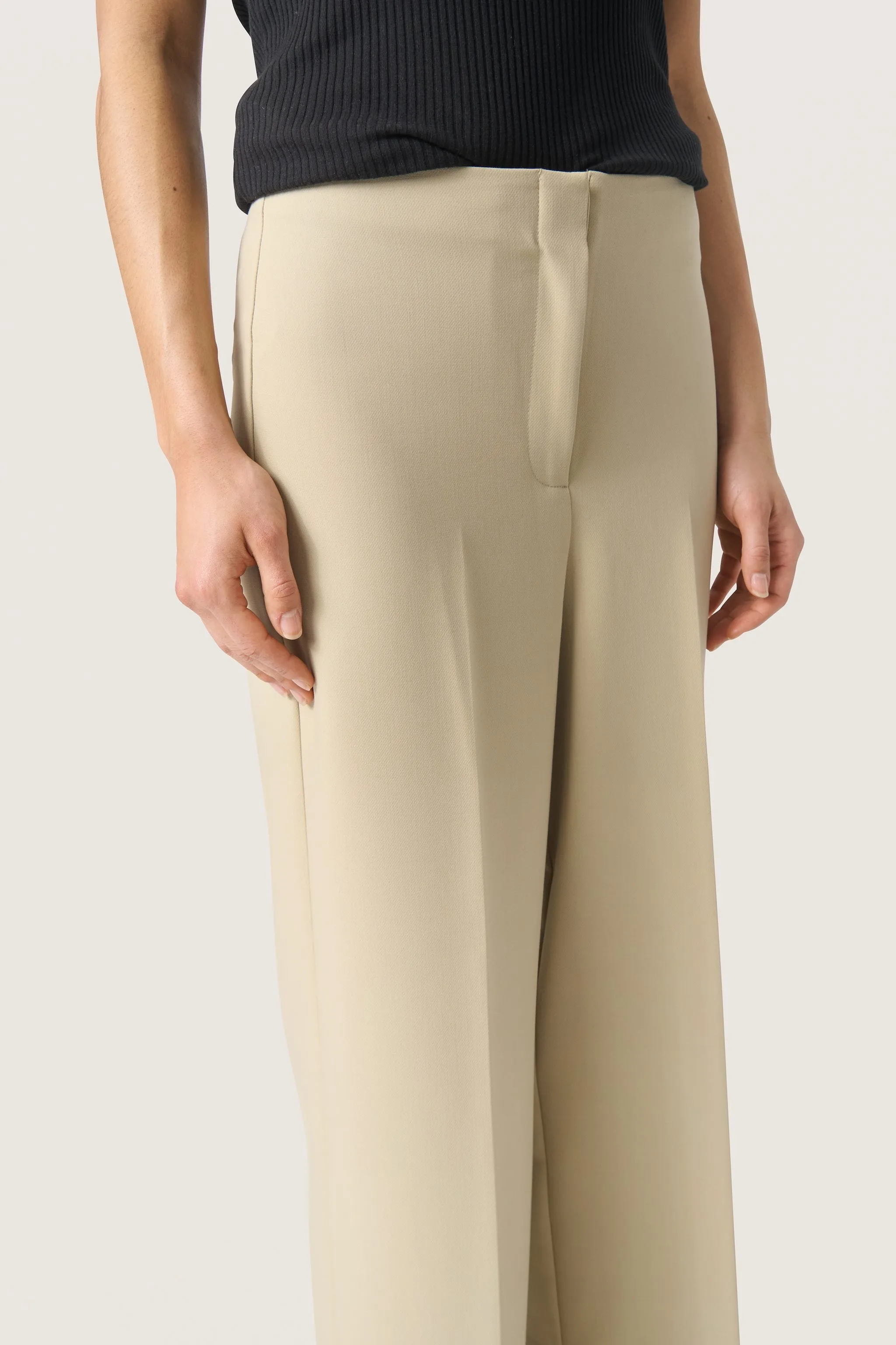 Soaked in Luxury Corinne Wide Cropped Pants in Spray Green