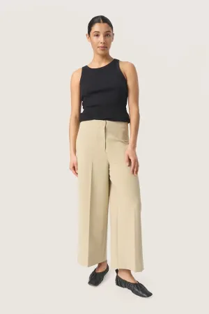 Soaked in Luxury Corinne Wide Cropped Pants in Spray Green