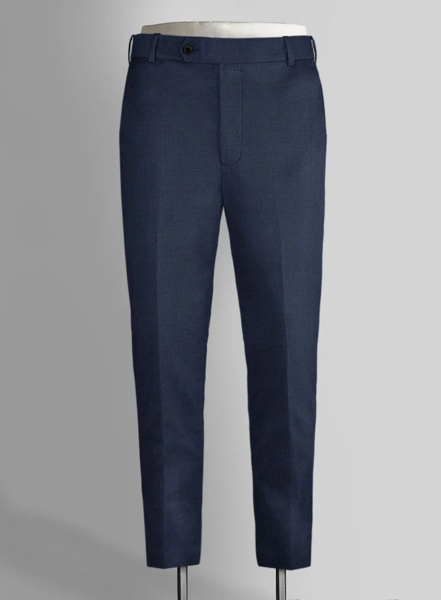 Stretch Royal Blue Wool Pants