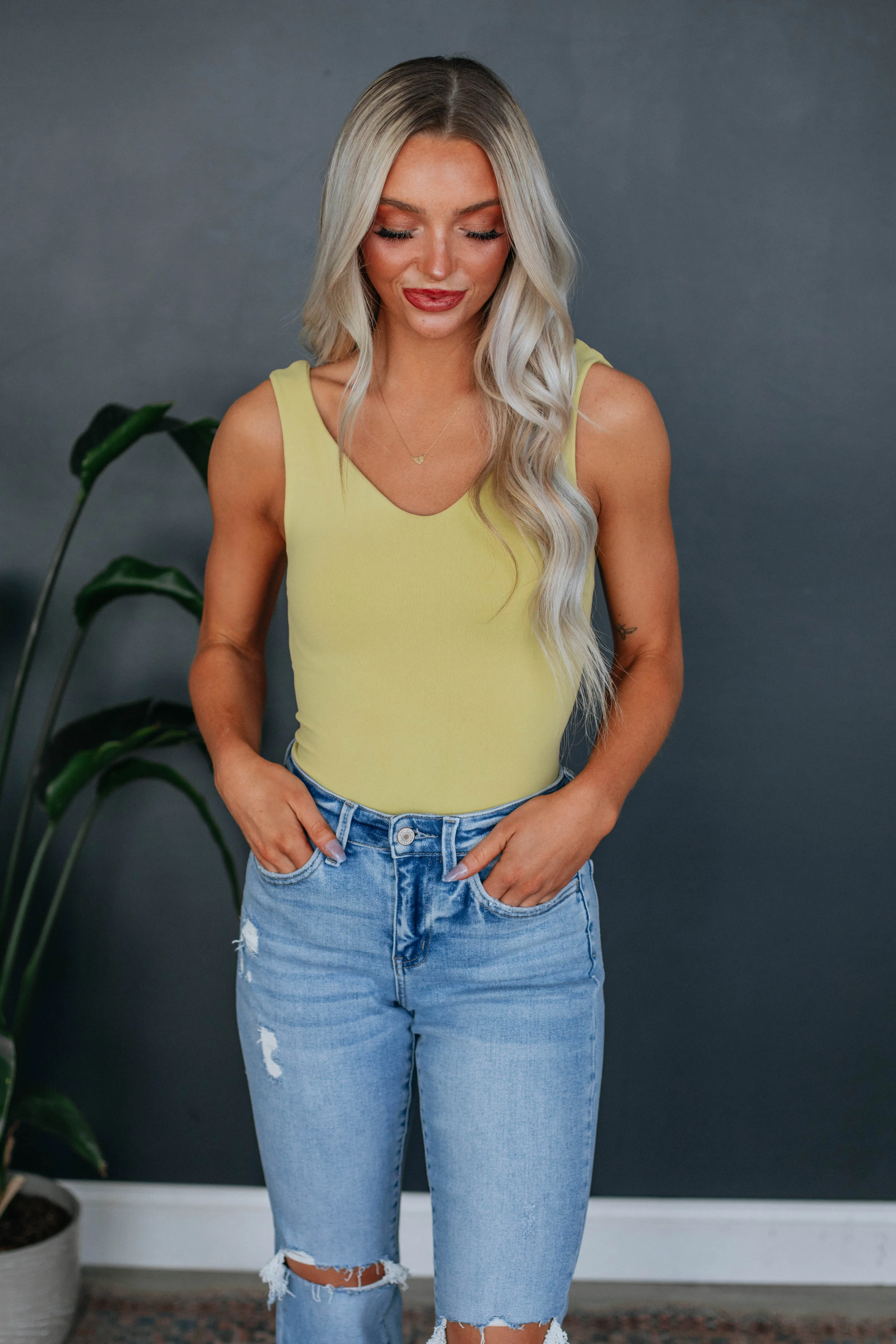 Sweet & Simple Bodysuit - Avocado