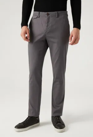 Twn Slim Fit Grey Dobby Chino Trousers