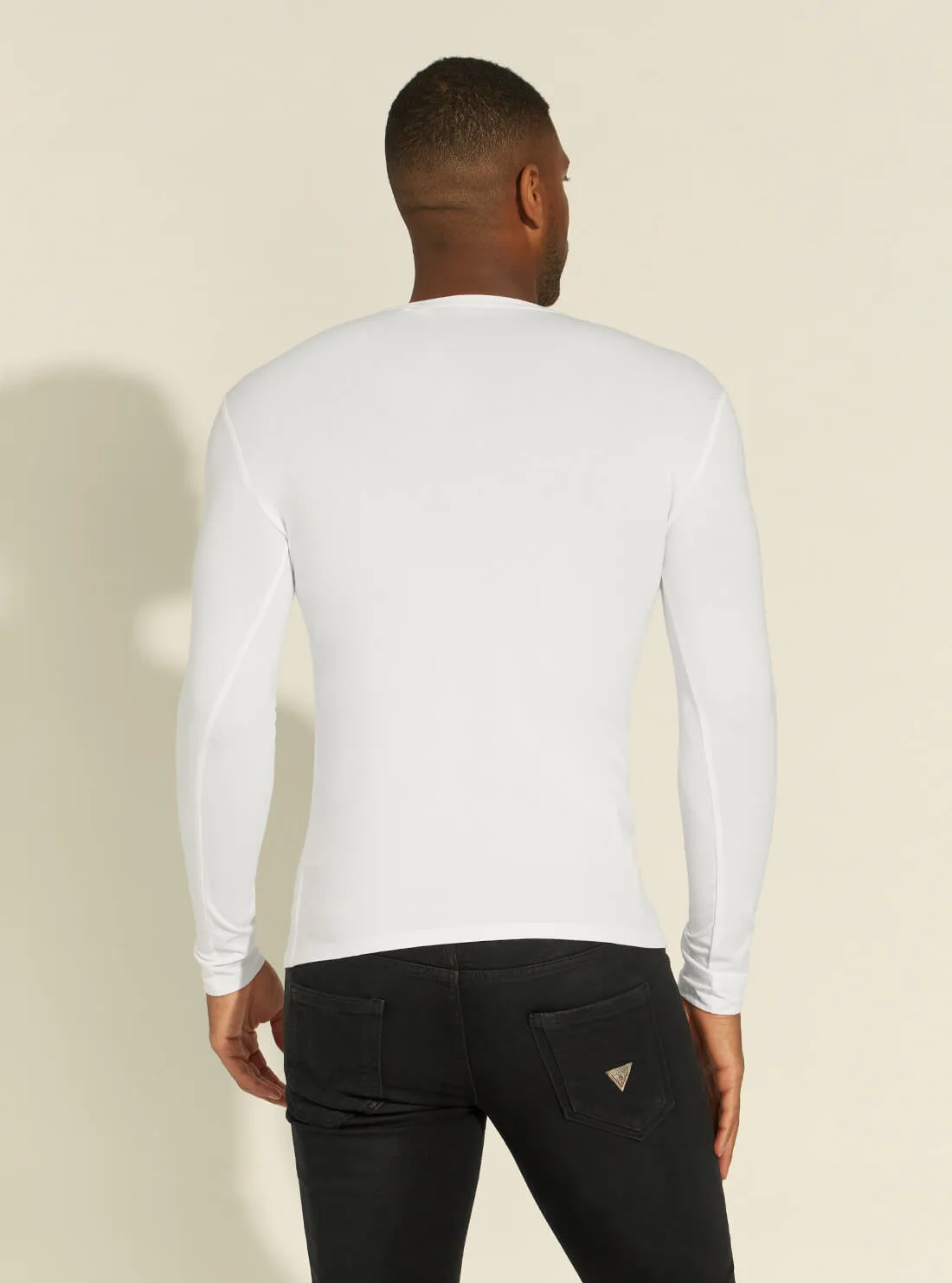 White Super Slim Long Sleeve T-Shirt