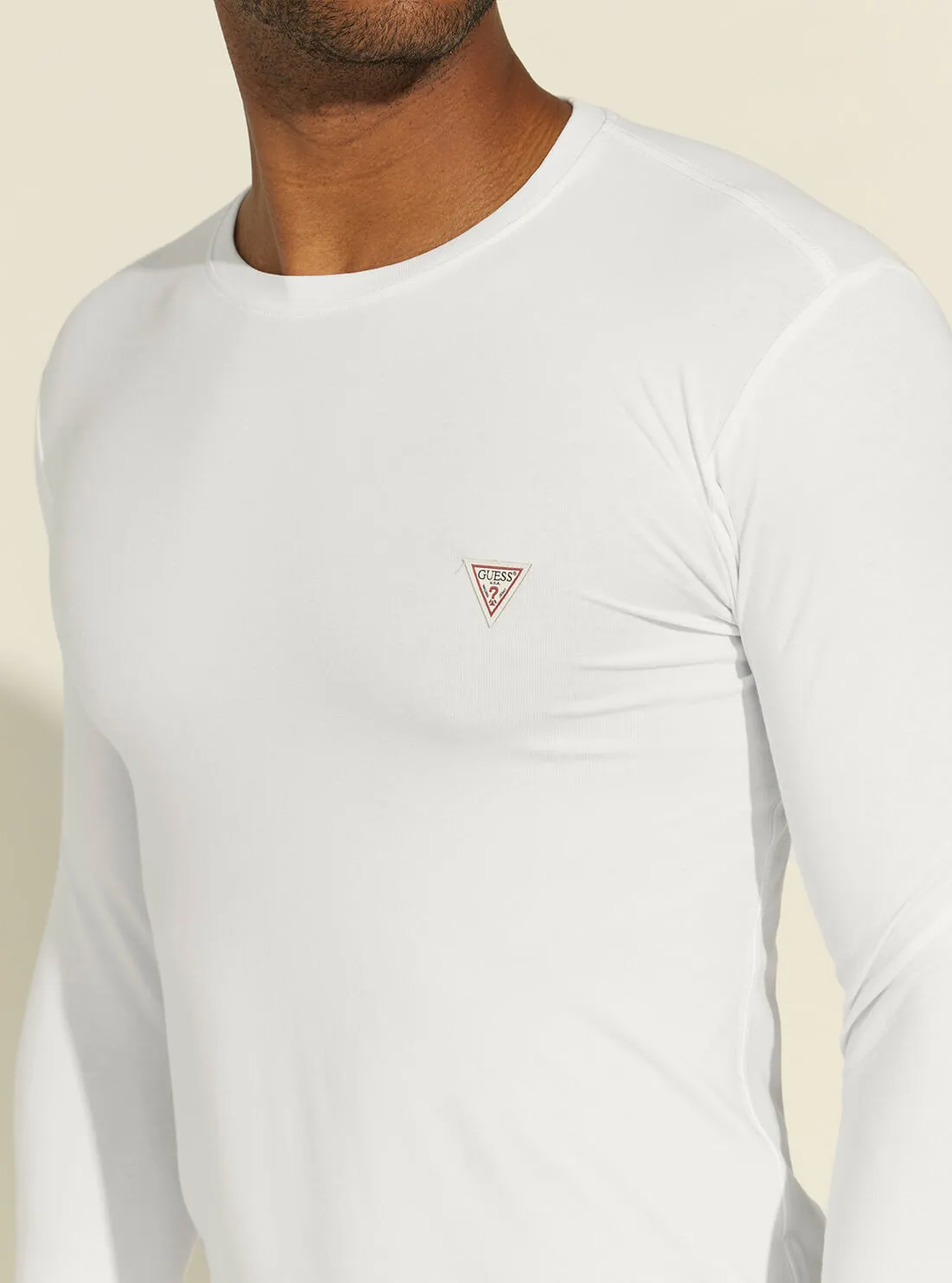 White Super Slim Long Sleeve T-Shirt