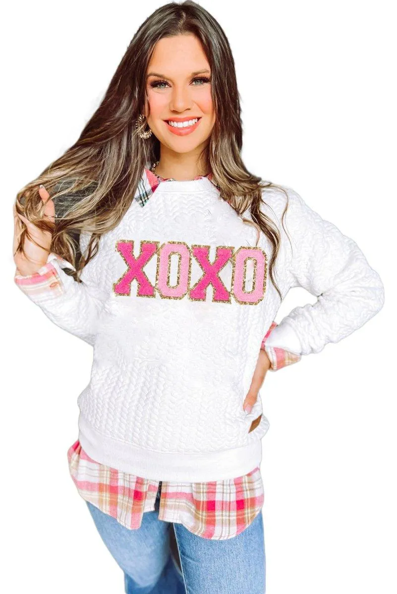 XOXO Glitter Chenille Sweater